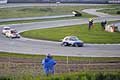 Fiat 500 racing cars in gara al tornantino davanti Abarth 500 per la 3^ prova del Trofeo Autodromo del Levante 2015 in Gara 2