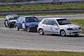 Vettura Peugeot in lotta al tornantino per la gara Monomarca Peugeot N1400 al Trofeo Autodromo del Levante di Binetto II edizione