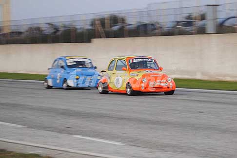 Autodromo del Levante - Fiat 500 Racing con Mariano Giuseppe insegue Pastore Pasquale al Trofeo Autodromo del Levante 2015