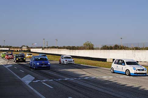 Motorsport - Griglia di partenza Volkwsagen lupo trofeo monomarca al II Trofeo Autodromo del Levante sul tracciato di Binetto