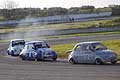 Fiat 500 racing cars al tornantino con frenata al limite in Gara 2 per le Bicilindriche al Trofeo Autodromo del Levante 2016 - 1^ Prova