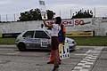 Ragazza pit line e Citroen Saxo VTS driver Savoia Francesco al Trofeo Autodromo del Levante 2016 - 2^ Prova