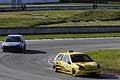 Renault Clio Proto di Vito Tagliaente insegue Peugeot 106 di Eldino Giuseppe duo di testa in gara, 1^ Tappa Turismo fino a 1600 al Trofeo Autodromo del Levante 2016