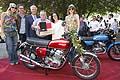Livrea rossa e tanto appeal per la moto storica Honda CB 750 del 1972 presente e premiata al Concorso di Eleganza Villa DEste 2015