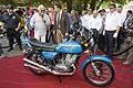 Al Concorso di Villa DEste spicca la moto vintage Kawasaki H2 del 1952