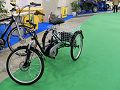 Bici elettrica a tre ruote con cesto posteriore alla Fiera di Roma 2010