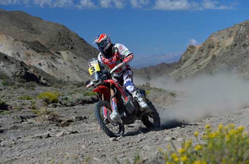 Dakar 2014 - Dakar 2014 stage 3 vincitore di tappa Joan Darreda Bort su moto Honda CRF 450 Rally