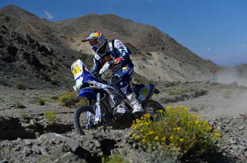 Dakar 2014 - Dakar 2014 stage 3 la Yamaha di Cyrial Despress giunta seconda nella categoria bike