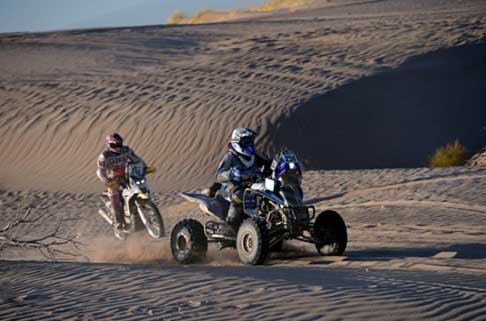 Dakar 2014 - Dakar 2014 stage 5 il biker Oriol Escale ed il quad del driver Sergio Lafuente vincitore della tappa