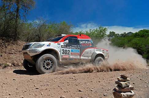 Dakar 2014 - Dakar 2014 stage 6 la Toyota di Giniel De Villiers e del co-driver Von Zitzewitz Dirk