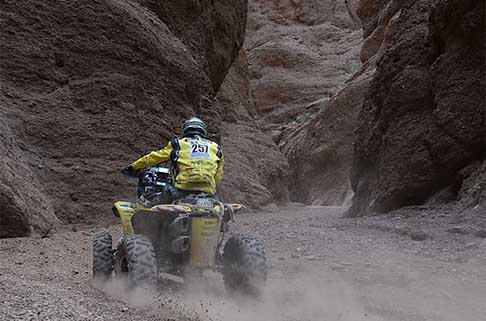 Salta - Termas de Rio Hondo - Dakar 2015 quad Can-Am 800 Ranegade driver Sebastian Palma in azione