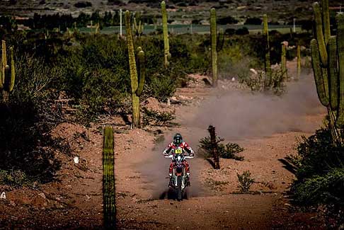 Dakar 2017 - 3^ Tappa - Dakar 2017: il biker spagnolo Joan Barreda Bort in azione vince la 3^ tappa