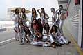 Le ragazze Hot in posa nell'area Paddock all'Autodromo del Levante in Puglia al Donne & Motori Show 2010