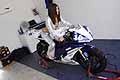 Paddock moto Yamaha e sexy modella Ida Cataldo al Donne e Motori Show 2010