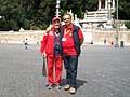 Raduno Ferrari Roma - I ferraristi Peter Iurilli (meccanico di Hollywood) e Filippo Catalanello del Ferrari Club di Castellana Grotte