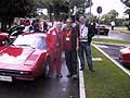 Partenza raduno Ferrari - Peter Iurilli e i ferraristi Filippo e Ninny