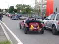 retro vettura in gara alle Mille Miglia 2010 nella sosta di Bologna