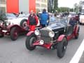 OM 665 Superba del 1928 alle Mille Miglia tappa di Bologna in gara con il numero di corsa 5 - Prima 1000 Miglia: 1928