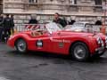JAGUAR XK 120 OTS (1952) vettura con il numero 169, in sosta a Roma - Vintage cars che ha corsa la Prima 1000 Miglia nel 1955