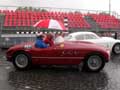 FERRARI 250MM (1953) Driver Guasti Federico e CoDriver Barbiano Di Belgiojoso Alessandro vintage car con un motore di cilindrata 2953 cc alle Mille Miglia 2010, per la ripartenza da Roma sotto lacqua
