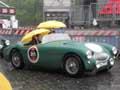 AUSTIN HEALEY 100S del 1954 con i piloti del Gran Bretagna alle Mille Miglia 2010 tappa di Roma