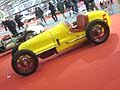 Auto d'epoca bolide giallo da corsa al Motor Show di Bologna 2009