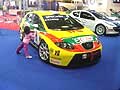 Car Racing Paddock Show Seat Leon racing car guidata da Roberto Colciago al Motor Show di Bologna 2009