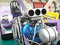 Super trattore modificato Joker viola con motore stellare al Motor Show di Bologna 2009