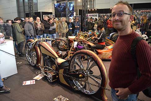 Moto Bike Verona - Harley-Davidson Fat Boy 2004 e proveniente dal Kuwait, una special il cui valore  ampiamente superiore ai 100.000 euro al Moto Bike di Verona 2016 premiata Best of Show 