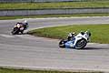 Santeramo Vincenzo su Honda segue Scolamacchia Antonio su Yamaha in gara classe 600 Open/Amatori al Trofeo Inverno 2015 presso lAutodromo del Levante a Binetto