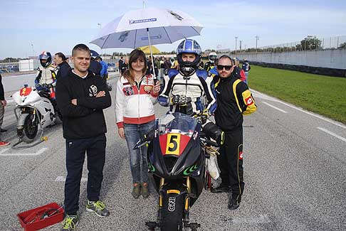 Trofeo Inverno - Del Vecchio Nicola su moto Triumph, atmosfere pregara al Trofeo Inverno 2015 presso lAutodromo del Levante di Binetto