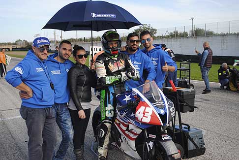 Trofeo Inverno - Rubino Raffaele su bike Honda, atmosfere pregara 600 Open/Amatori al Trofeo Inverno 2015 presso lAutodromo del Levante di Binetto