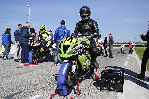 Trofeo Inverno - Pole position Canelli Michele moto Kawasaki al Trofeo Inverno presso lAutodromo del Levante edizione 2015