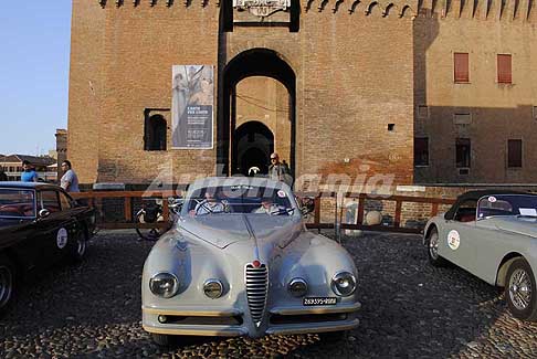Auto d´Epoca - Alfa Romeo 6C Touring del 1949 a Pizza Castello a Ferrara, evento auto storiche Valli e Nebbie 2017 