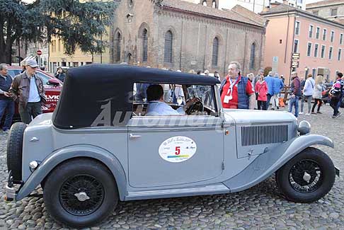 Auto dEpoca - Lancia Augusta Cabriolet del 1935 a Ferrara, evento auto storiche Valli e Nebbie 2017