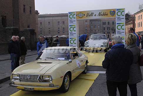 Auto dEpoca - Lancia Fulvia Sport Zagato 1.3 del 1967 del duo Saccomandi Claudio e Mazzolani Barbara a Valli e Nebbie 2017 partenza da Ferrara